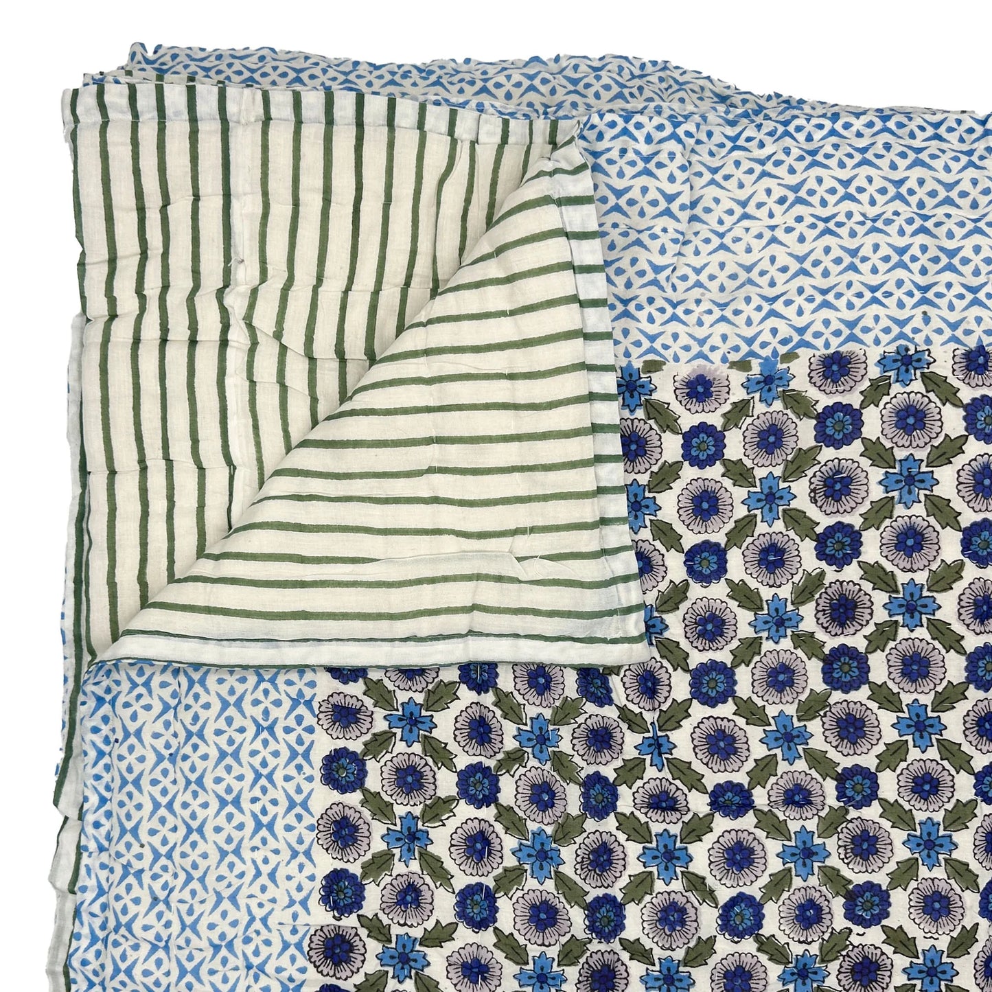 Poppy Handmade Blockprint Quilt