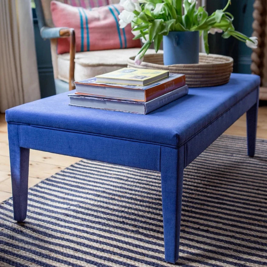 Bespoke Honey Upholstered Coffee Table Ottoman