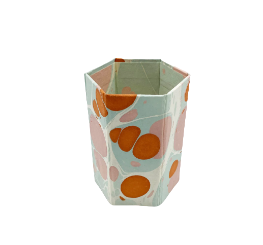 Marbled Paper Pen Pot