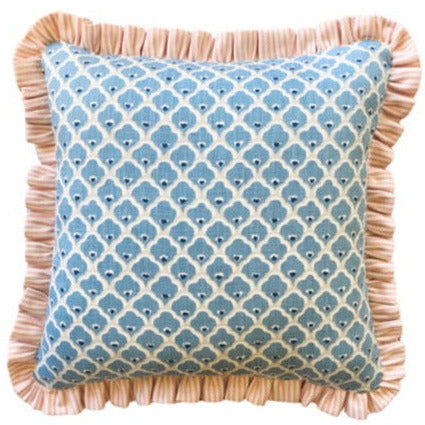 Cushion Blue Geometric