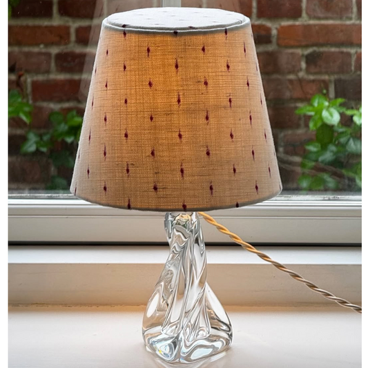 French Vintage Glass Swirl Lamp