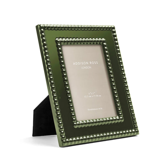 Khaki Bobbin Lacquer Photo Frame - 5 x 7 in