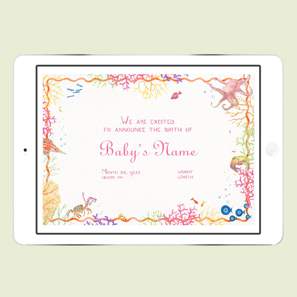 Birth Announcement Digital