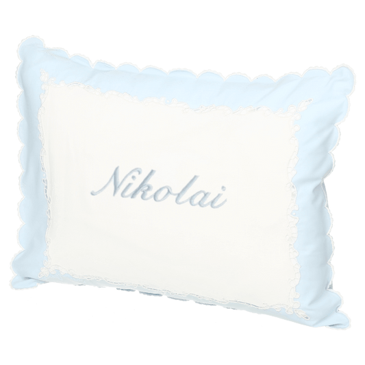 Pillowcase Blue Trimming (Customisable)