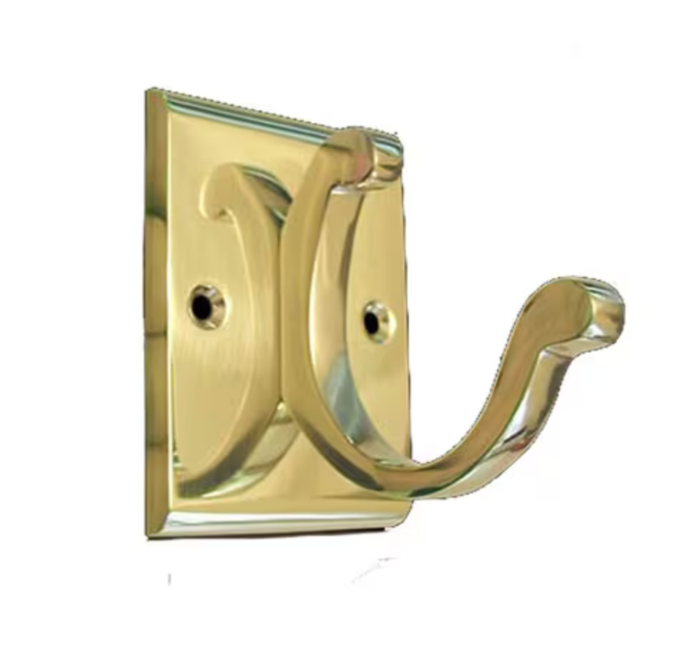 Coat Hook "Quadro" Polished Brass