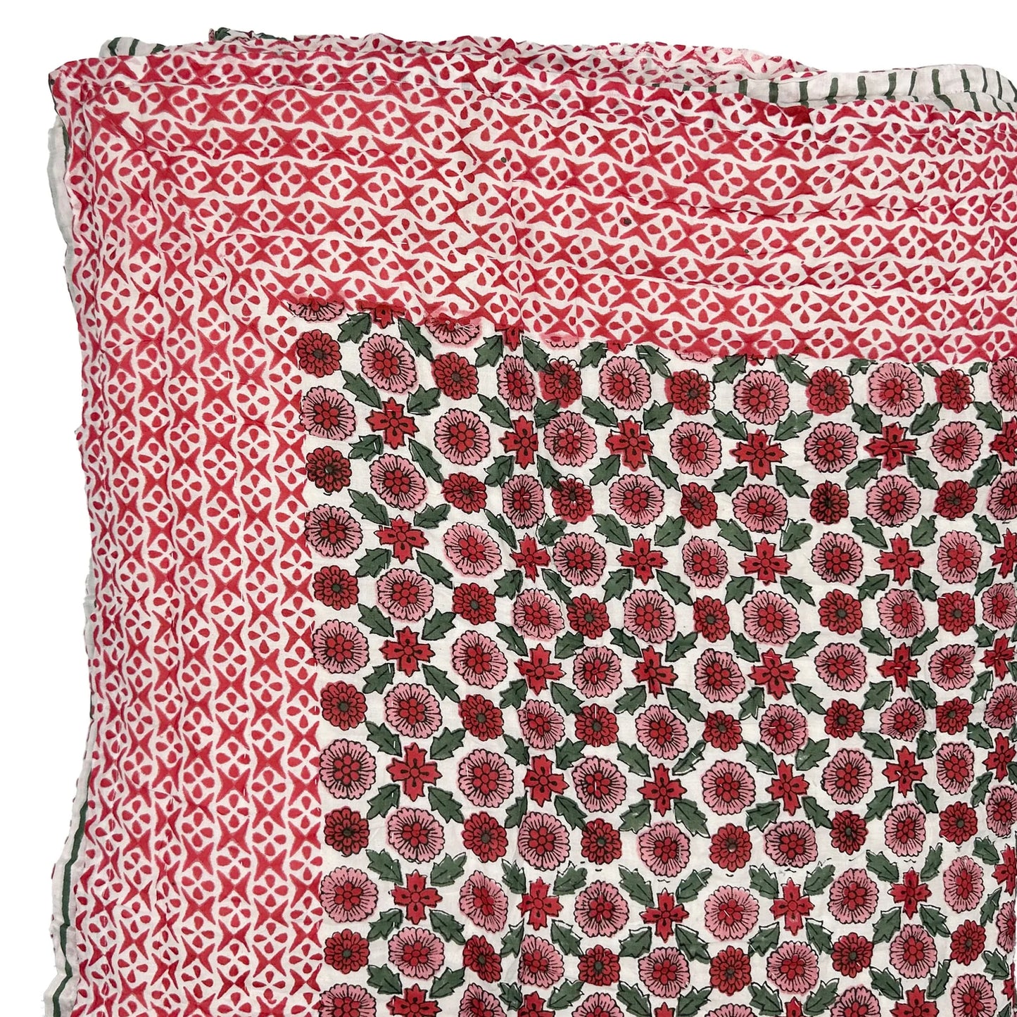 Poppy Handmade Blockprint Quilt