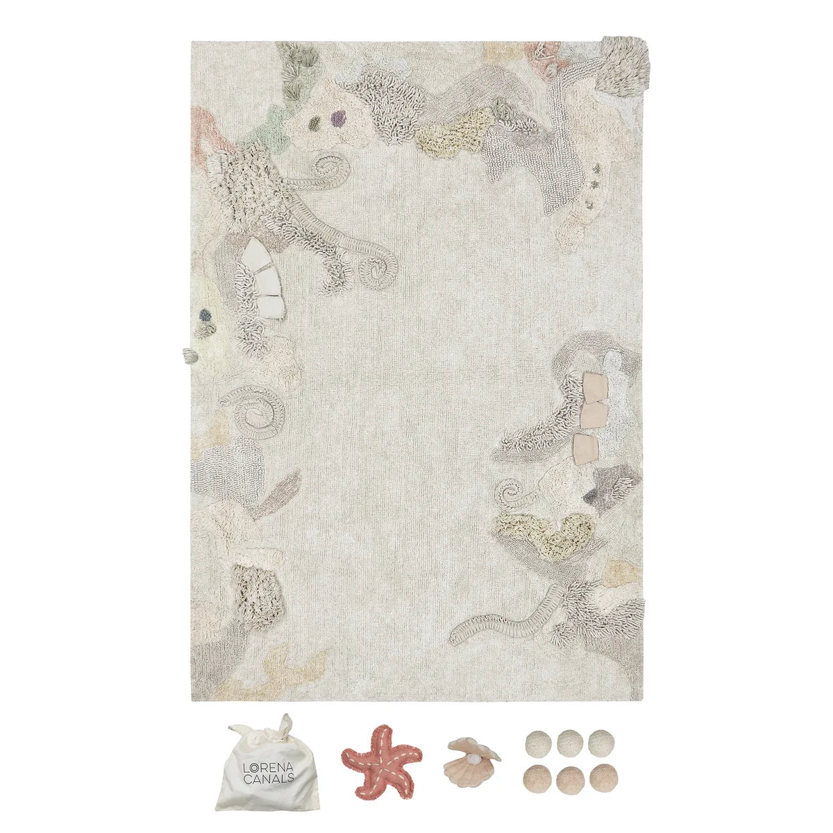Seabed play mat with play accessories