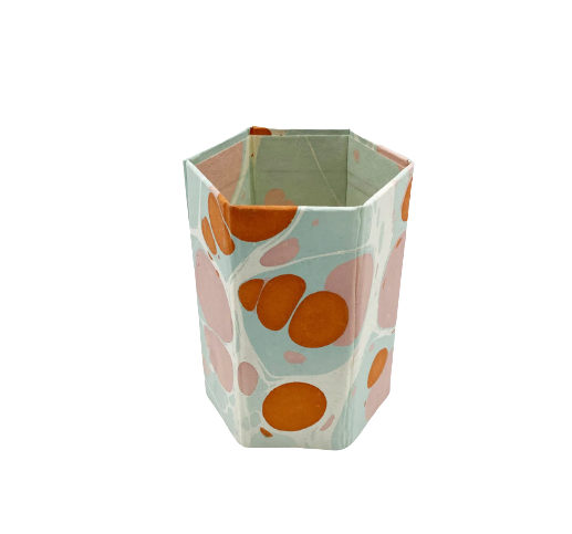 Marbled Paper Pen Pot (UK only)