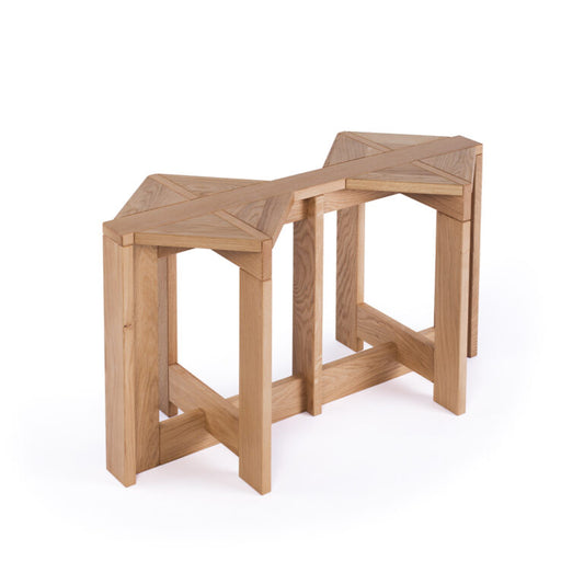 BERBER Double Stool Bench Oak