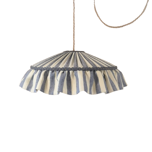 Tent Stripe Tiffany Ruffle Lampshade