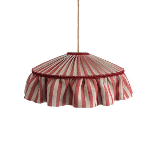 Tent Stripe Tiffany Ruffle Lampshade