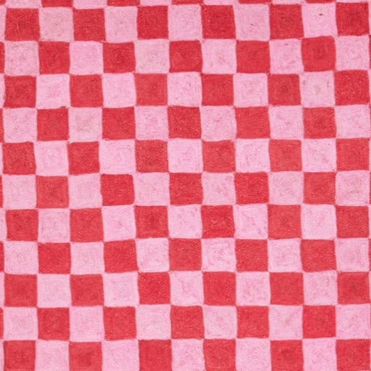 Checkered Jute Rug