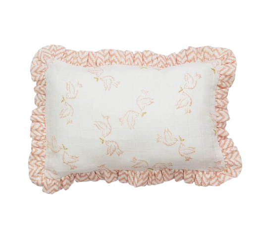 Muslin Ruffle Mini Pillow