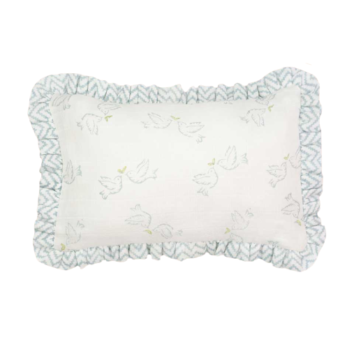 Muslin Ruffle Mini Pillow